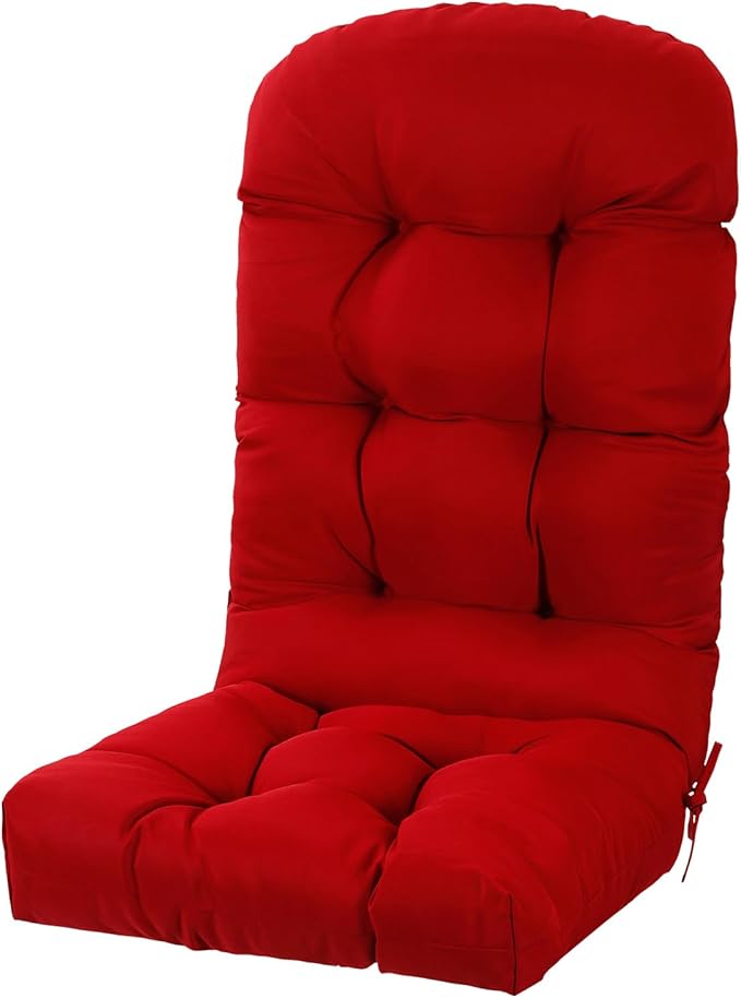 Adirondack Chair Cushion, High Back Patio Chair Cushions 48 x 19.7 x 4.7 Inch, Indoor/Outdoor Thickened Rocking Chair Cushion, Fade-Resistant & Waterproof (Wine Red, Set of 1)