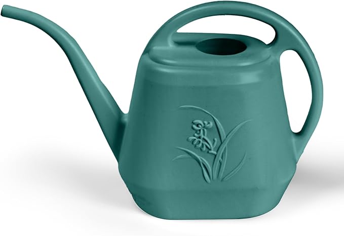 ZXJ Plant Watering Can - for Indoor and Outdoor Home Garden Plants - with Long Spout - Green - 1/2 Gallon