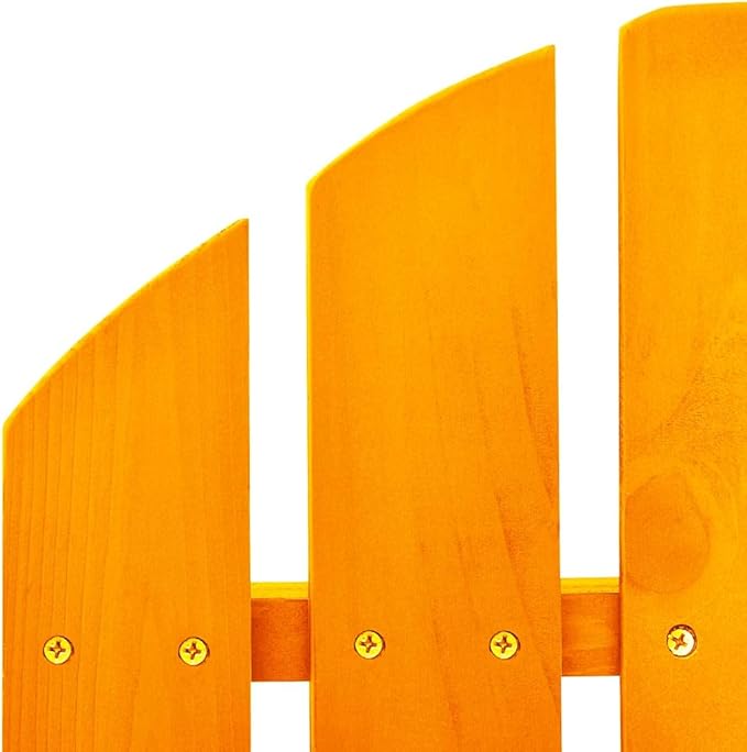vidaXL Orange Adirondack Garden Rocking Chair - Moisture Resistant Solid Fir Wood - UV Finish - Outdoor - Comfortable Seating Solution - Wooden Chairs - Armchair