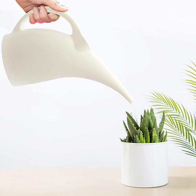 Watering Can - 1/2 Gallon - for Indoor and Outdoor Plant Garden - White
