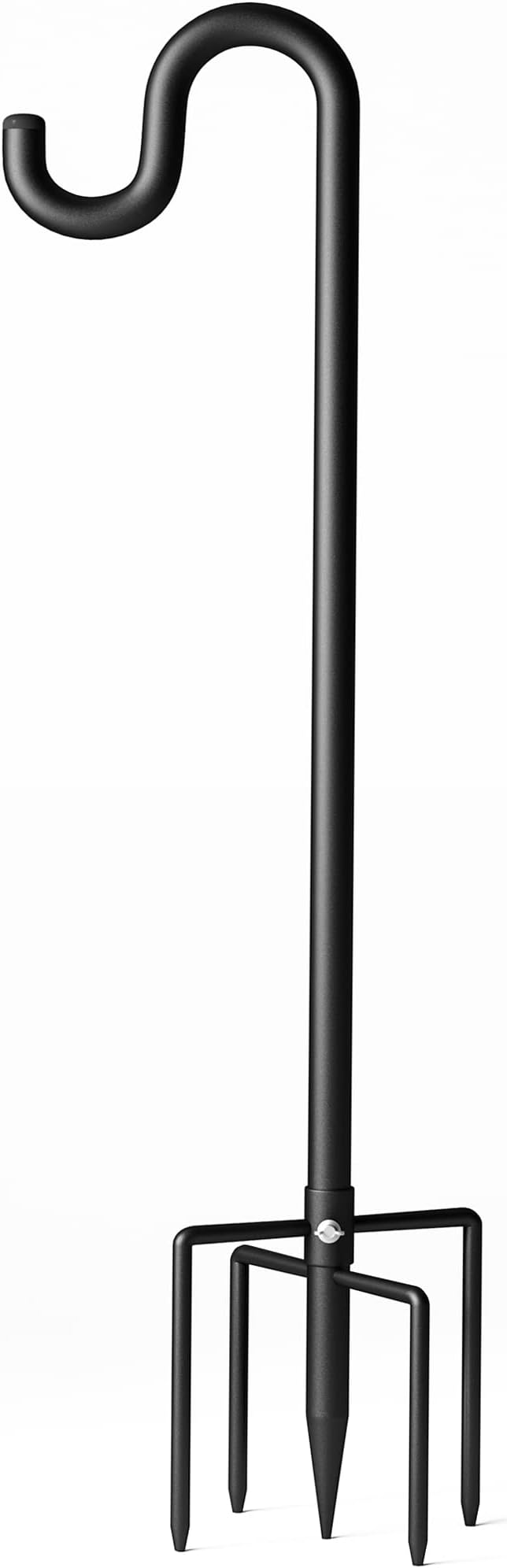 46" Shepherds Hooks for Outdoor, Extra Thick Bird Feeder Pole with 5 Prong Base, Adjustable Shepards Hook for Garden, Weddings, Hanging Plant