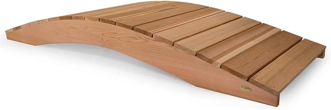 All Things Cedar FB96 Garden Bridge | 8-Ft Durable Outdoor Wooden Bridge for Garden, Backyards & Streams | Easy Assembly & Sustainably Sourced Cedar Wood | 94x35x12