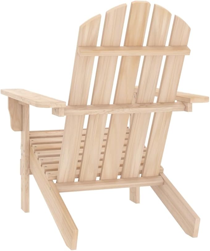 Patio Adirondack Chair Solid Fir Wood, Patio Dining Chairs, Bar Stools, Outdoor Seating for Outdoor Relaxation and Entertaining in Your Backyard or Poolside
