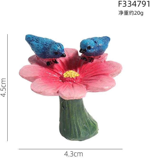 2Pcs Welcome Sign Fairy Garden Decor and Cute Flower Shaped Sculpture Statue Fairy Garden Decor House Miniature Garden Sculpture Statues Accessories