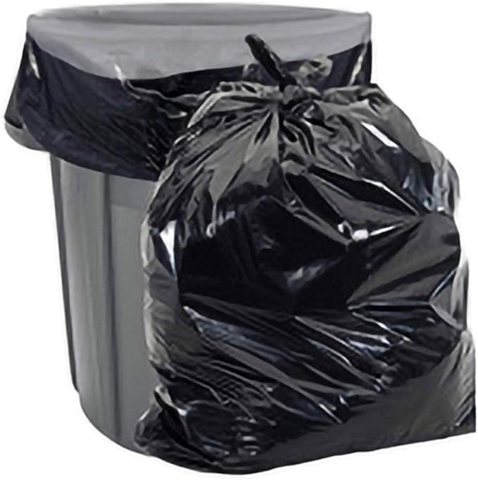 Aluf Plastics - Value COEX 3 Ply Garbage Bags, 45 Gallon, 1.25 Mil (eq), 40"x47", Black, 400 Count