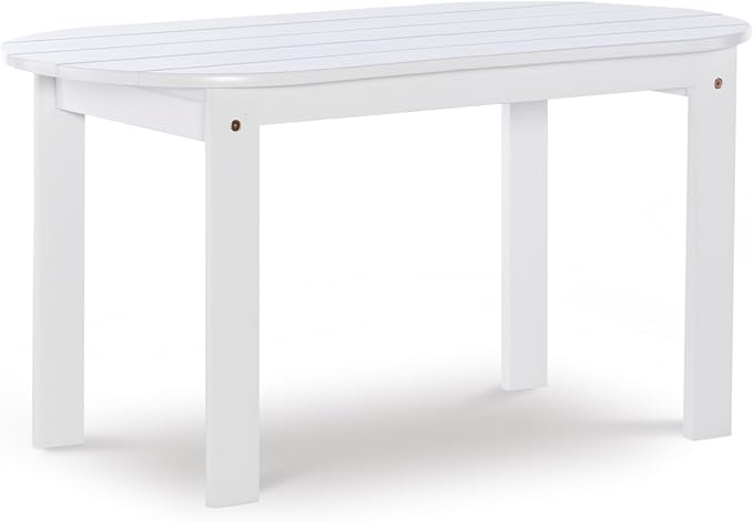Linon Jayde Adirondack Coffee Table, White 18.11D x 35.24W x 18.11H in