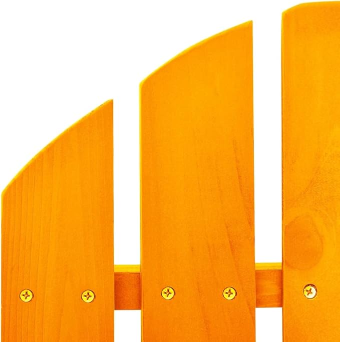 vidaXL Orange Adirondack Garden Rocking Chair - Moisture Resistant Solid Fir Wood - UV Finish - Outdoor - Comfortable Seating Solution - Wooden Chairs - Armchair