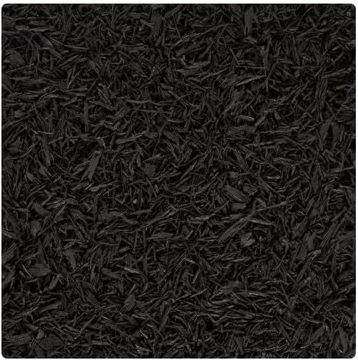 6 Large Bags of Premium Wood Much (1.5 Cubic Ft Each - 9 Cubic Ft Total) Organic Premium Mulch for All Your Landscaping Projects - Choose Your Color - Black - RED - Brown (Black)