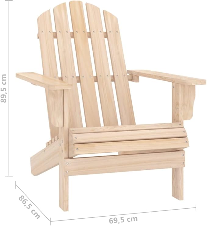 Patio Adirondack Chair Solid Fir Wood, Patio Dining Chairs, Bar Stools, Outdoor Seating for Outdoor Relaxation and Entertaining in Your Backyard or Poolside