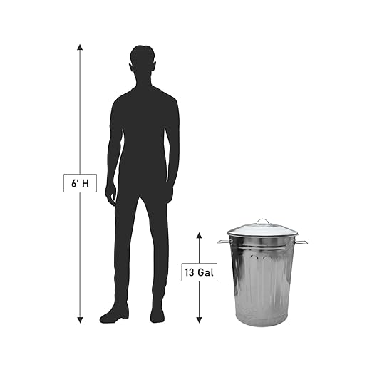 MARKSON Trash Can 13 Gallon, Stainless Steel Trash Can with Lid, Garbage Can with Lid