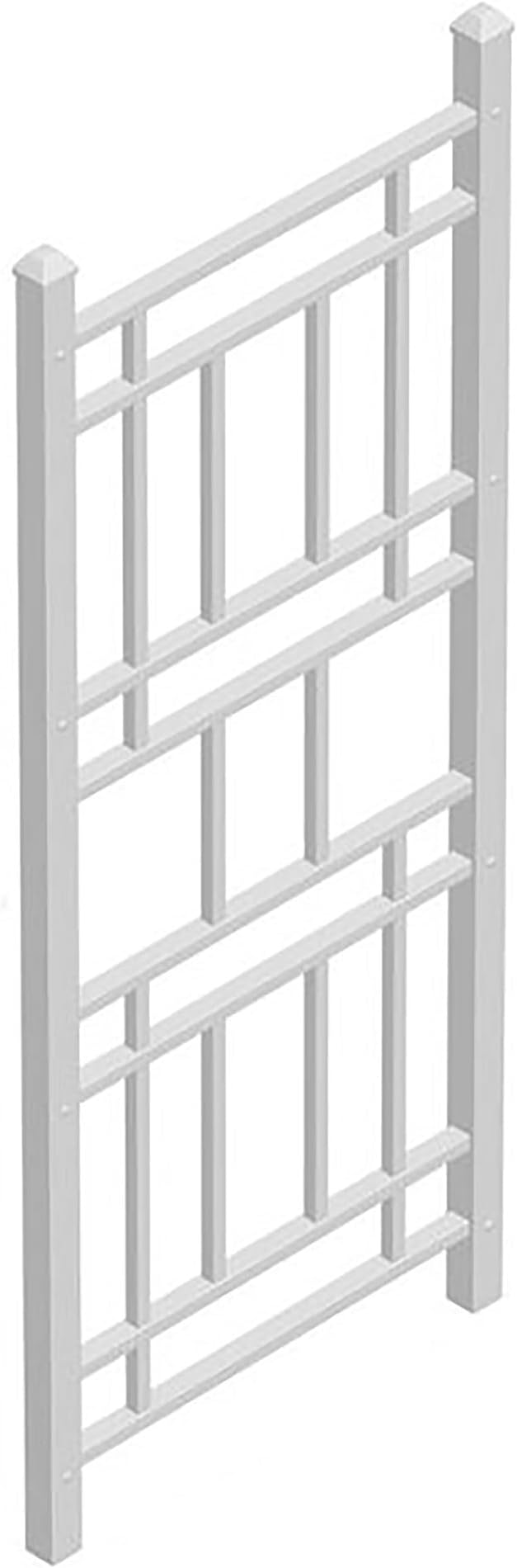 Dura-Trel Wellington 28 by 75 Inch Indoor Outdoor Garden Trellis w/Ground Anchors, Plant Support for Vines, Climbing Plants, & Vegetables, White