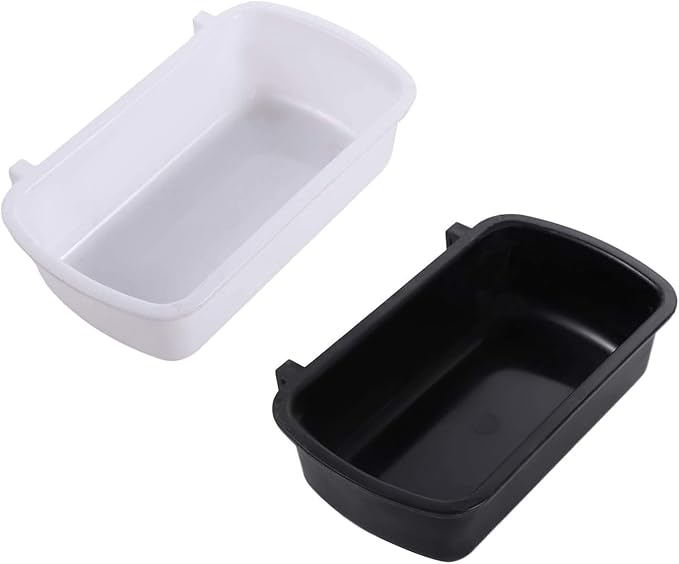 Small Animal Feeder Bowl Basic Dish Covenient Hanging Cups - 2 Pack Bath Food Water Bowls for Birds Hamsters Mice Rats Small Pets