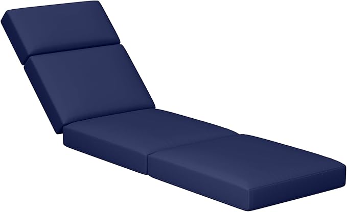 Chaise Lounge Cushions Outdoor, 80 x 26 x 4 Inch Lounge Chair Cushions for Outdoor Furniture - Waterproof Lounge Patio Replacement Cushion, 4In Fade-Resistant ThickPatio Chaise Lounge Cushion