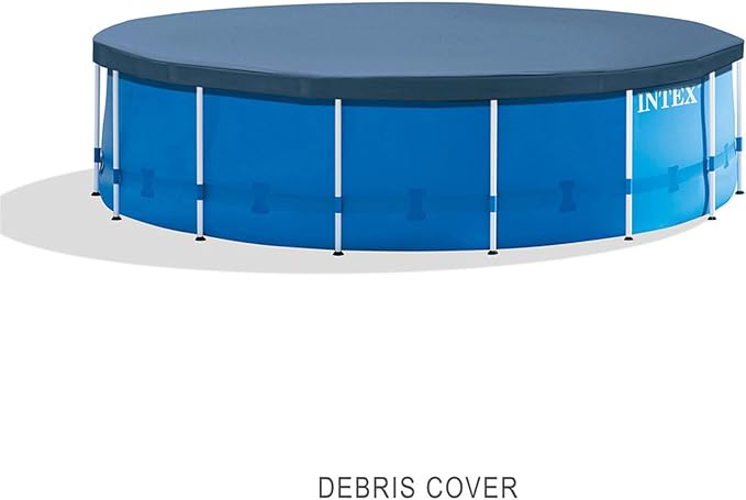 Intex 28241EH Metal Frame Above Ground Swimming Pool Set: 15ft x 48in – Includes 1000 GPH Cartridge Filter Pump – Removable Ladder – Pool Cover – Ground Cloth