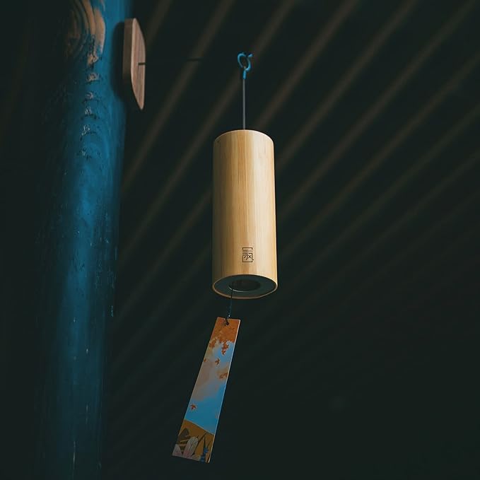 LingTing Bamboo Wind Chimes for Sound Healing, Meditation, Relaxing Emotions,Chord Wind Chimes Hand-Cranked Wind Chimes Unique Decor Gardening Gift for Outdoor Decoration(Am-Frost)