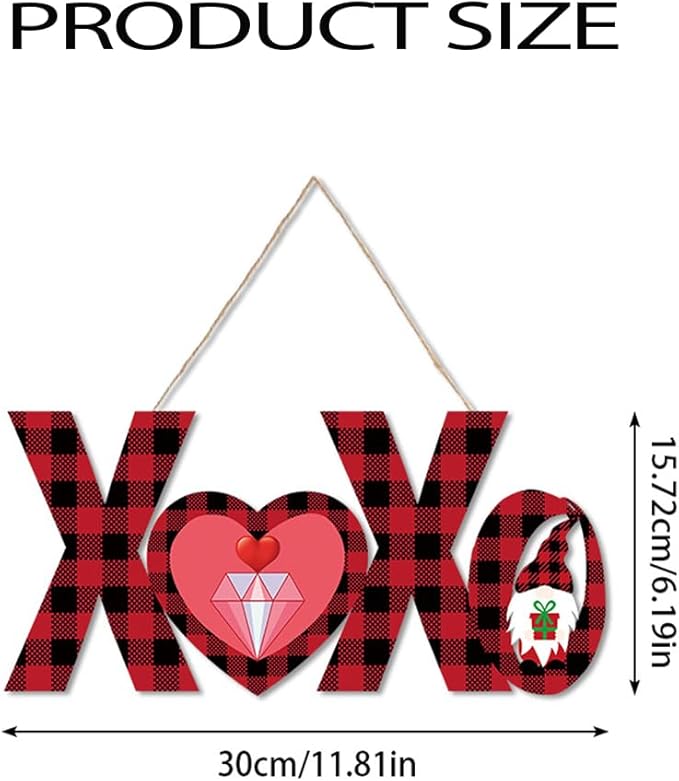 3Pcs Valentine Decorations Romantic Hanging Paper Sign Front Door Hanger Wreath Decor Indoor Outdoor Decor for Valentine's Day Party Engagement Wedding Anniversary Door Porch Wall Decor Supplies