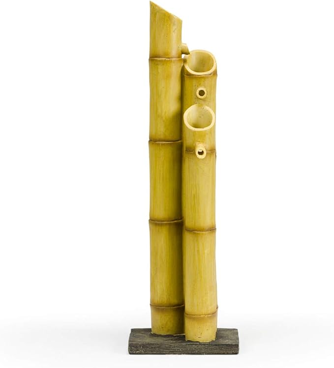 Aquascape Pouring Three-Tier Bamboo Fountain for Ponds and Water Gardens, Poly-Resin | 78307