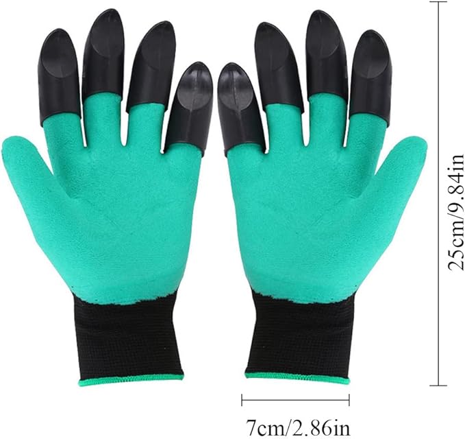 RZJZGZ 2 Pairs Garden Gloves with Claws for Women and Men Both Hands Gardening Work Gloves Garden Gloves Yard Work Safe Gloves for Easy Digging Planting