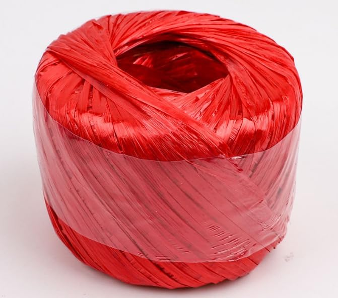 Polyester Nylon Plastic Rope Twine, Household Bundled for Packing Gardening Craft,20 MM Width and 100m Length (Red)