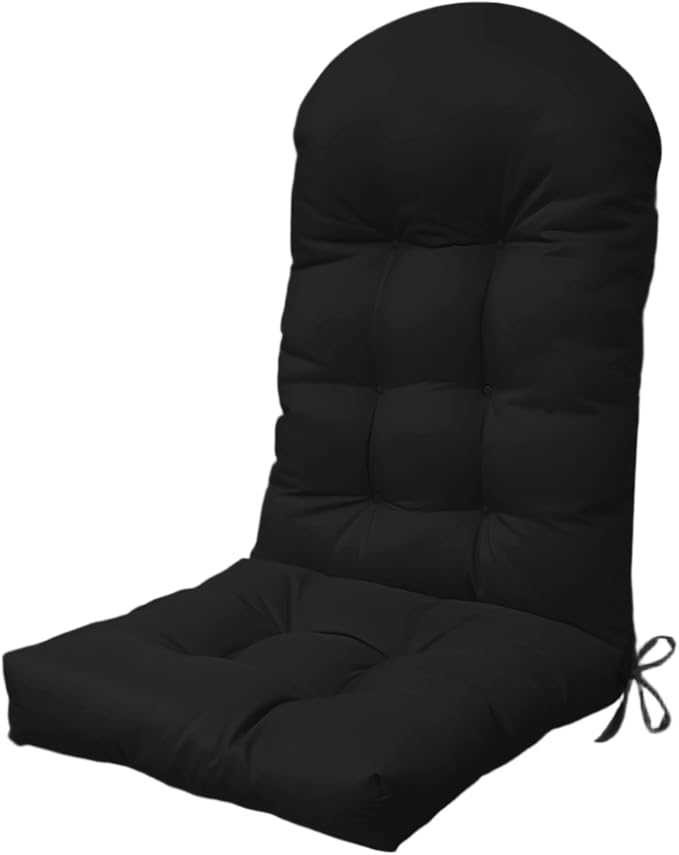 Adirondack Chair Cushion, 44x19x5 Inches, Enlarged Thickened Rocking Chair Pad with Splash Proof Fabric, High Back Support with Ties