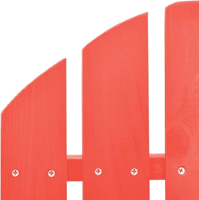 vidaXL Red Patio Rocking Adirondack Chair with Sturdy Solid Fir Wood Structure, Ergonomic Design for Optimal Comfort, Weather Resistant and Easy to Clean