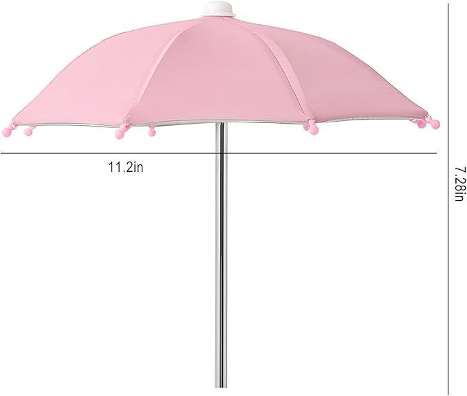 Squirrel Picnic Table Feeder Replacement Mini Umbrella for Outside (Pink)