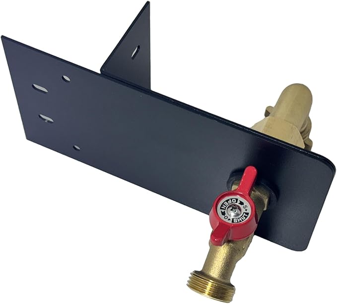 Garden hose faucets, backyard hose holders, outdoor balcony Hose Bibb Valve, faucet screen clamping bases, faucet holders for laying a hose in a lanai or any screened window (BLACK)