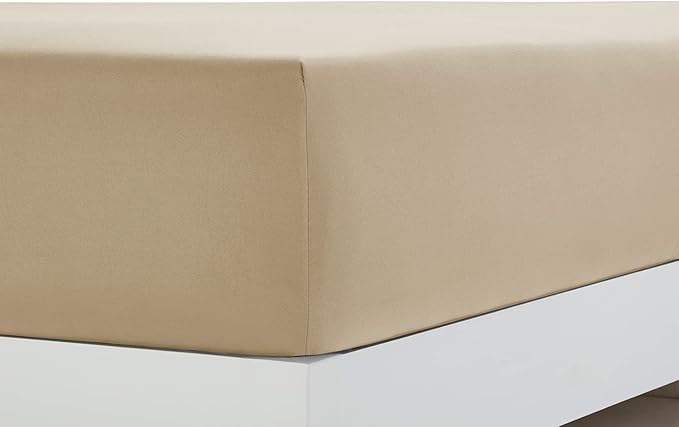 Clara Clark Bed Sheets, Premier 1800 Series 4 Piece Bed Sheet Set, Deep Pocket, Wrinkle, Fade, Stain Resistant, Luxury Soft Bedding Sheets & Pillowcases, Queen, Beige Cream