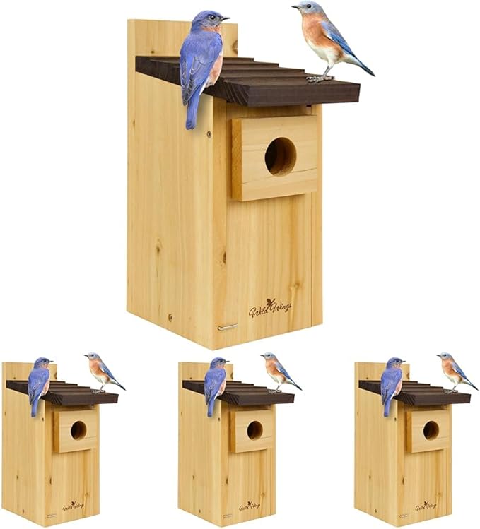 Wild Wings WWCH3 Cedar Blue Bird Box House,(Pack of 4)