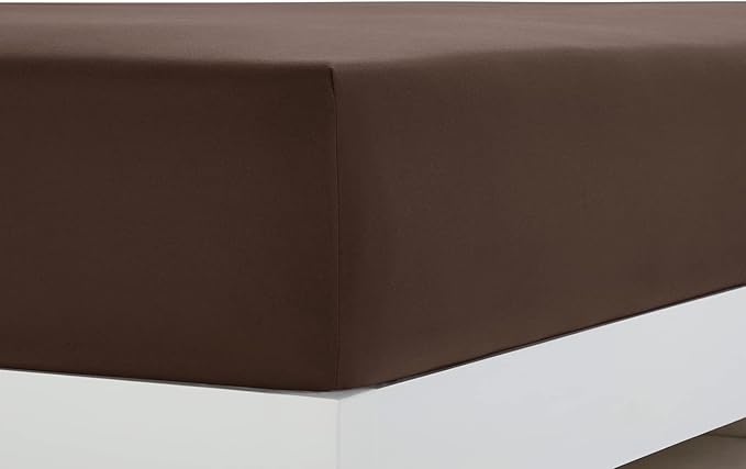 Clara Clark Bed Sheets, Premier 1800 Series 4 Piece Bed Sheet Set, Deep Pocket, Wrinkle, Fade, Stain Resistant, Luxury Soft Bedding Sheets & Pillowcases, Split King, Chocolate Brown