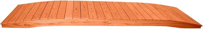 12 FT CEDAR Amish Made Pinewood Heavy Duty Garden Bridge for Walkway, Backyard Pond & Landscaping, Outdoor Wooden Footbridge for Koi Pond, Japanese Style Decorative Bridge, Made in USA