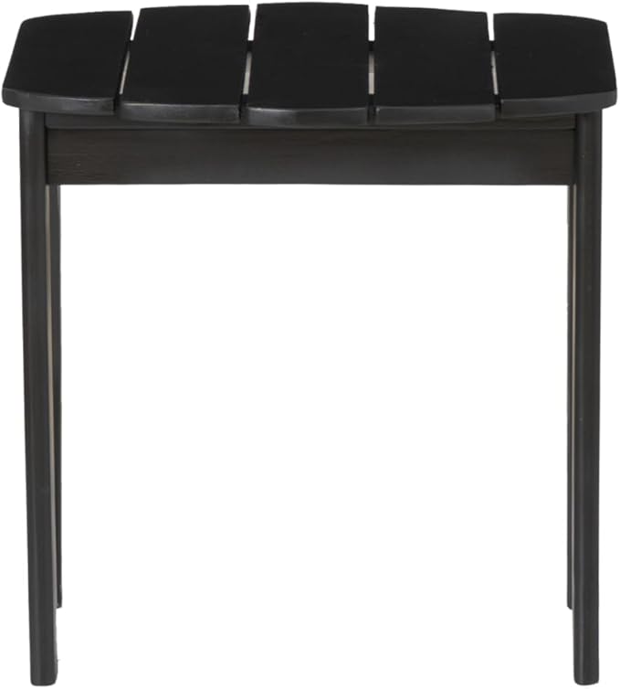 Linon Jayde Black Solid Wood Outdoor Adirondack Side Accent Table