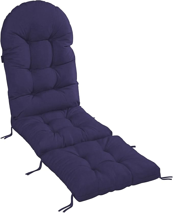 mudilun Adirondack Chair Cushion with Ottoman Cushion Outdoor Tufted Waterproof Lounge Cushion Anti-Slip Thickened High Back Patio Seat Pads (Custom Colors)