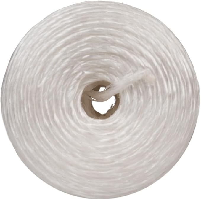 Rope and Cord Polypropylene Twine - Perfect for Outdoor, Gardening, Landscaping, and Shipping - 1000 ft Tube, White