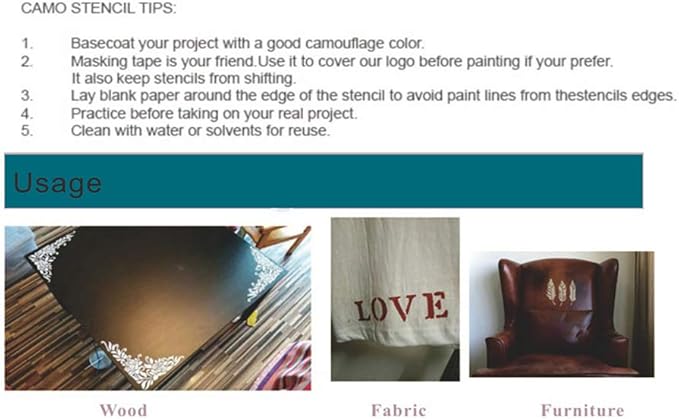 DIY Decorative Stencil Template for Painting on Walls Furniture Crafts