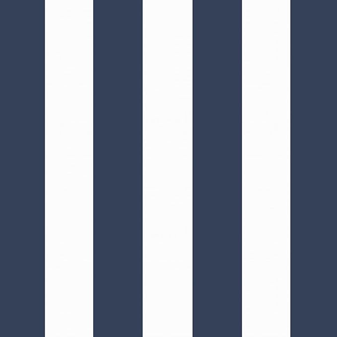Arden Outdoor Foam Deep Seat Cushion Set, 24 in x 24 in, Weather-Proof, Rain-Proof, Fade Resistant Patio Cushion, Bottom and Back Cushion for Chair, Sofa, and Couch Sapphire Blue Cabana Stripe