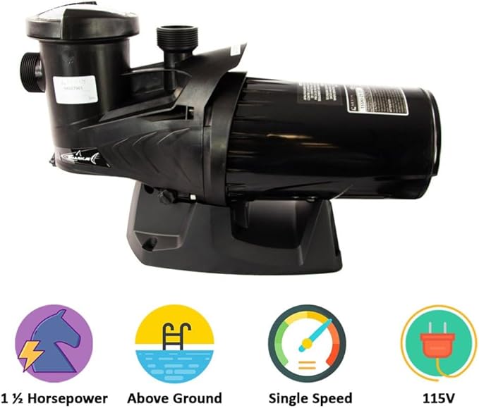 Carvin 1.5 HP Sharkjet 15SHJ-5-25-S1 Pool Pump for Above Ground Pool | 115 V
