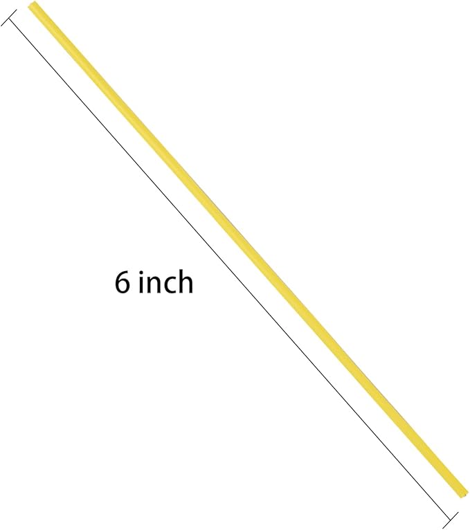 Tangyinrd 300 Pcs 6 inch Yellow Plastic Twist Ties, Cable Ties, for Bags, Gardening Tools