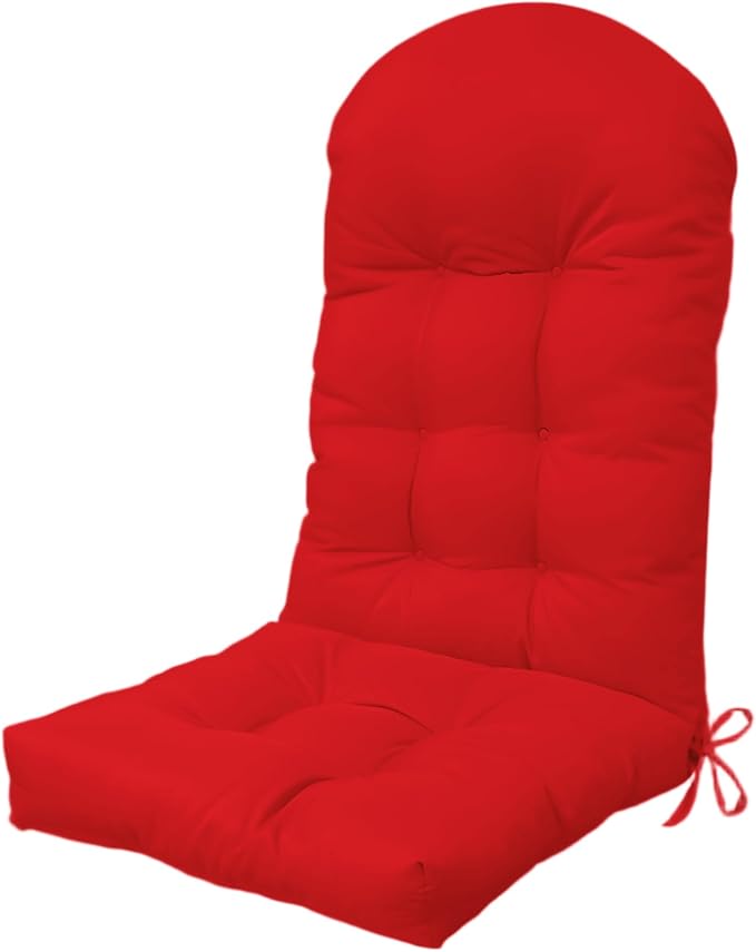 Adirondack Chair Cushion, 44x19x5 Inches, Enlarged Thickened Rocking Chair Pad with Splash Proof Fabric, High Back Support with Ties