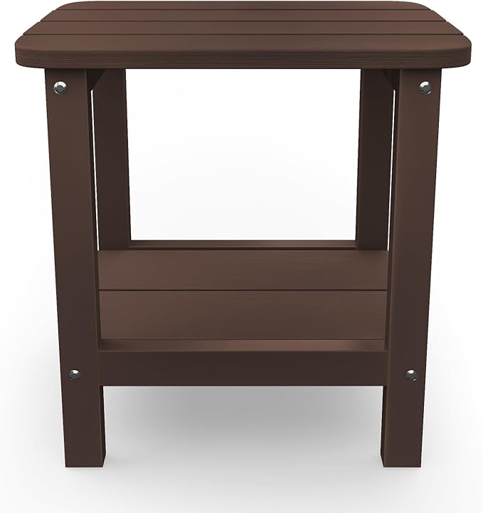 SERWALL Double Adirondack Side Table Rectangular End Table, Coffee
