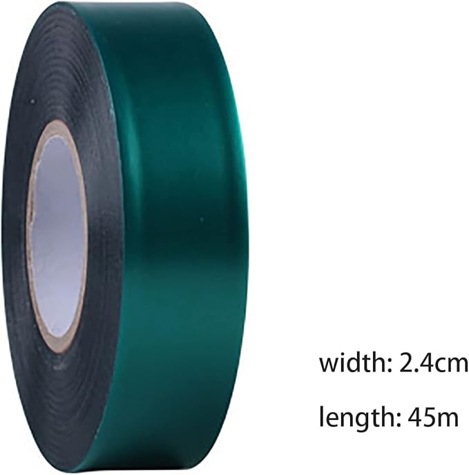 2 Rolls Stretch Tie Tape Garden Tie Green Thick Plant Ribbon for Indoor Outdoor Patio Plant Tree, Branches, Climbing Planters, Flowers, 1 Inch Wide by 150 Feet Long