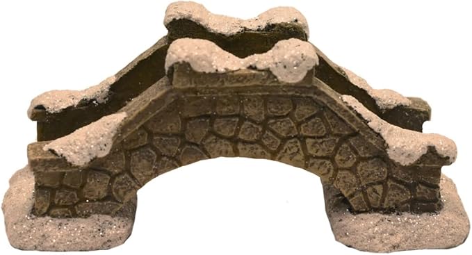 Treasure Gurus Miniature Snow Covered Arch Bridge Outdoor Mini Fairy Garden Dollhouse Landscape Decor