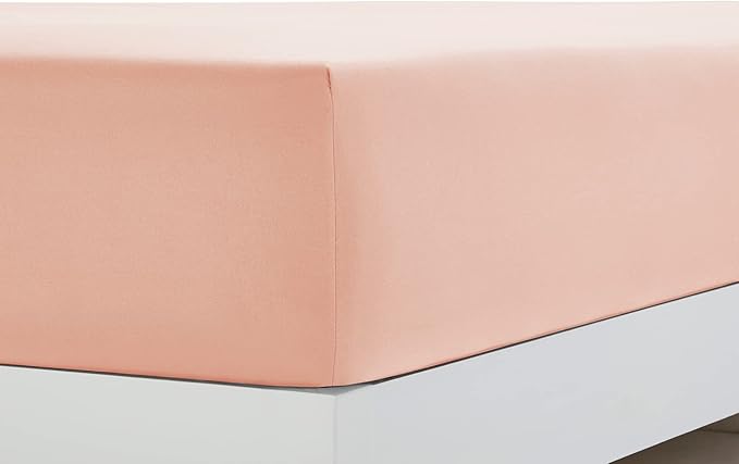 Clara Clark Bed Sheets, Premier 1800 Series 4 Piece Bed Sheet Set, Deep Pocket, Wrinkle, Fade, Stain Resistant, Luxury Soft Bedding Sheets & Pillowcases, Twin, Peach