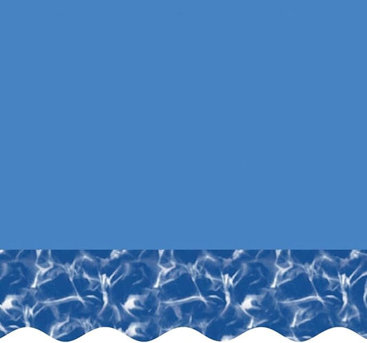 Smartline 24 ft Round Swimming Pool Liner | Swirl Bottom | Overlap Style | 48-52 Inch Wall Height | 20 Gauge Heavy Duty Virgin Vinyl | Designed for Steel Sided Above Ground Swimming Pools