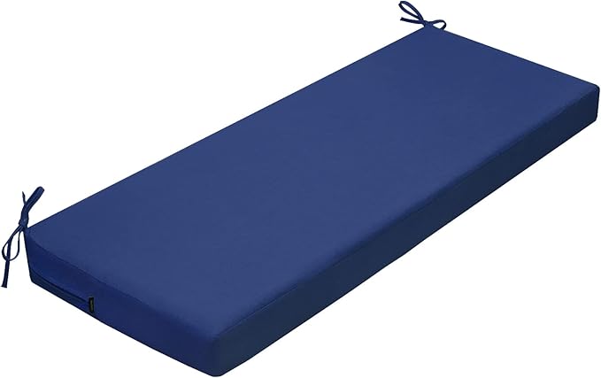 idee-home Outdoor Bench Cushion Waterproof, Bench Cushions for Outdoor Furniture, Patio Porch Swing Replacement Seat Pad with Ties for Garden Backyard, 36 x 18 Inch