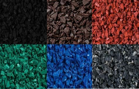 Playsafer Rubber Mulch Nuggets Protective Flooring for Playgrounds, Swing-Sets, Play Areas, and Landscaping (40 LBS - 1.55 CU. FT., Brown)
