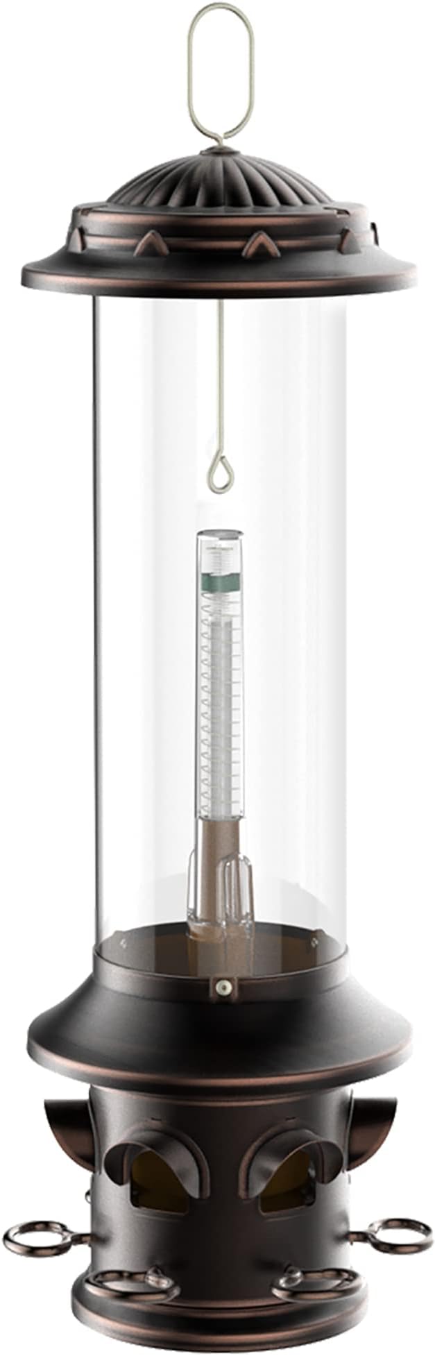 Squirrel-X X5 Bird Feeder, Discourages Squirrels 6 Spring Loaded Perches, 3.7 lb Birdseed Capacity