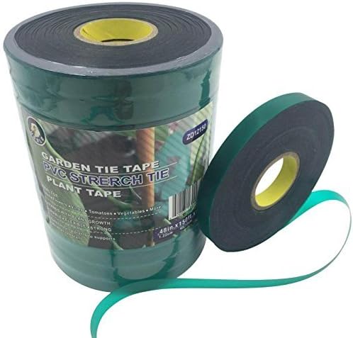 12-Pack 8 mil Extra Thick 150 Feet x 1/2'' Green Stretch Plant Tie Tape, Garden Tie Tape for Planting and Grafting