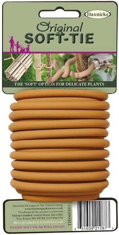Garden Twist Tie - Original Soft Tie for Plants & Trees - 16.4' - UV Stabilised Rubber Compound