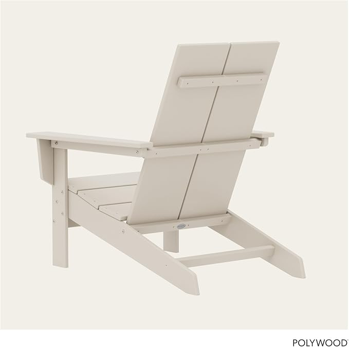 POLYWOOD Contemporary Modern Oversized Adirondack Chair in Sand